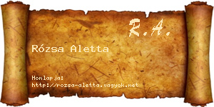 Rózsa Aletta névjegykártya